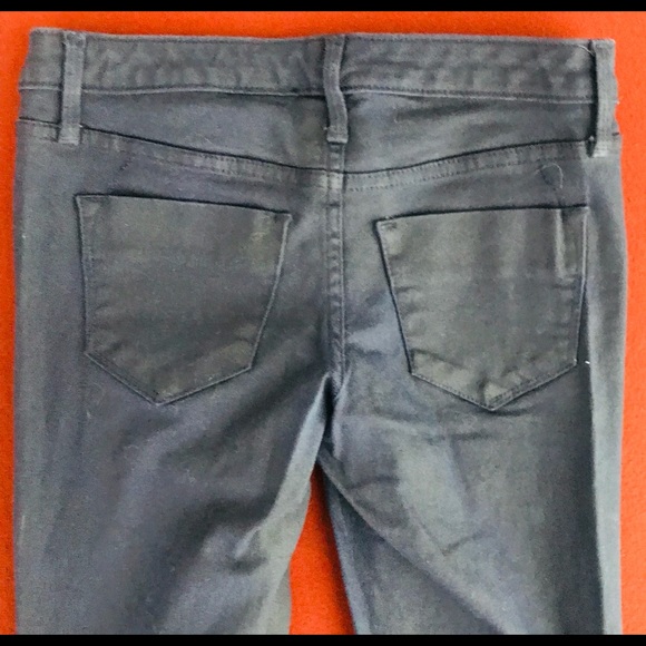 MOSSIMO SUPPLY CO. Dark Laminated SKINNY JEANS  00 - Picture 4 of 7